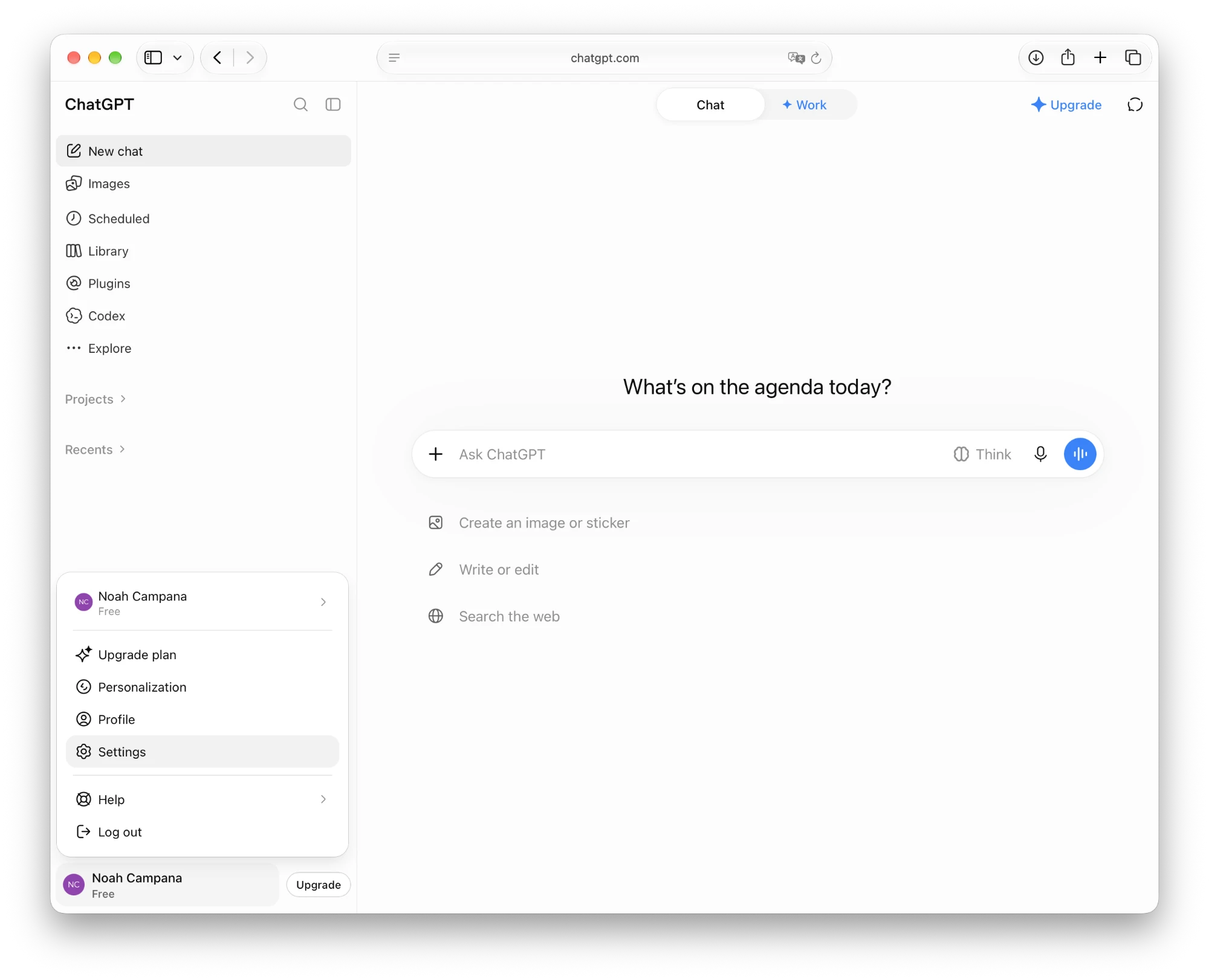 Click “Settings”.
