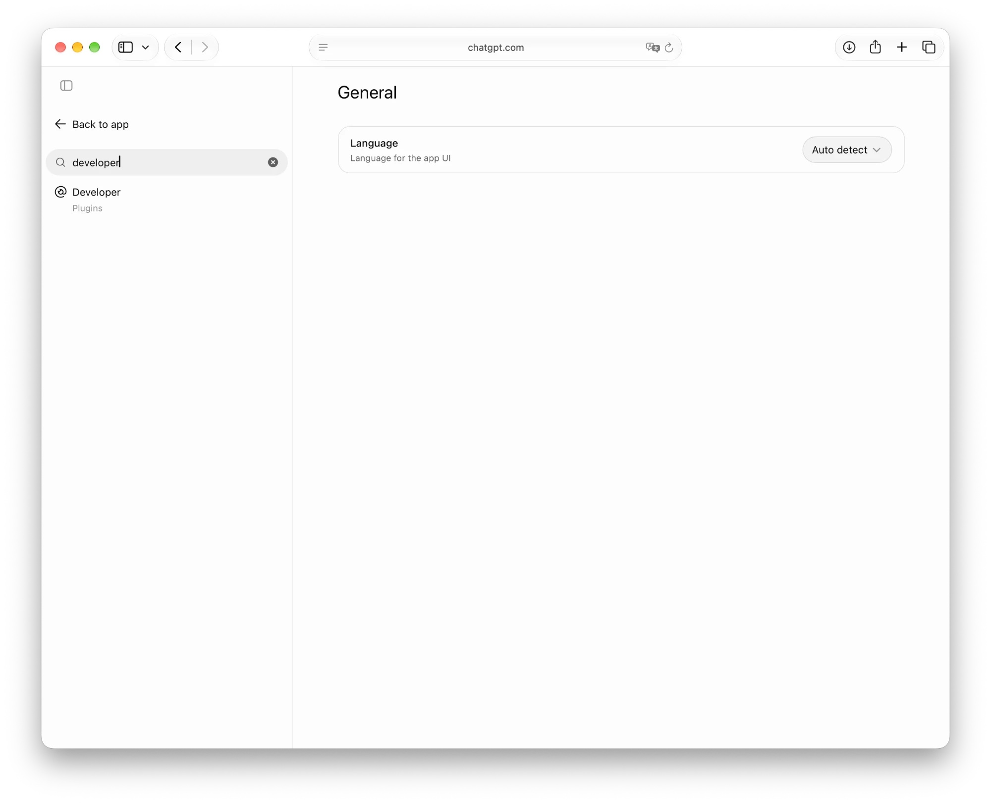 Search for “developer” (it only shows up when you search) and click “Developer”.