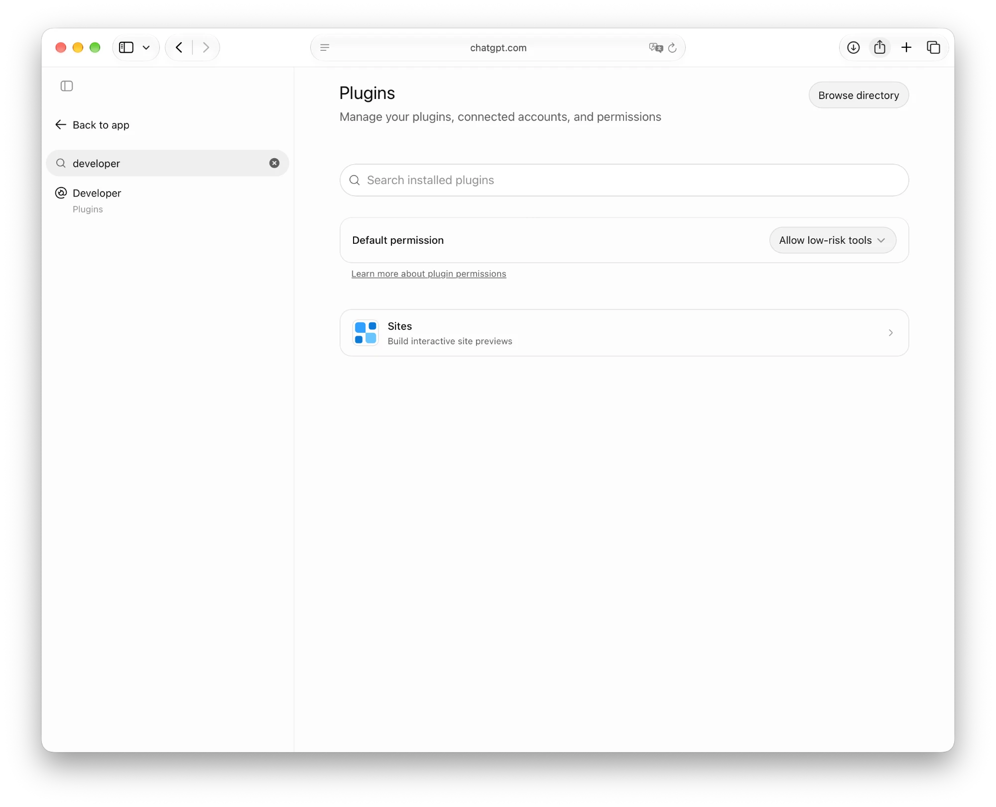 Click “Browse directory”.